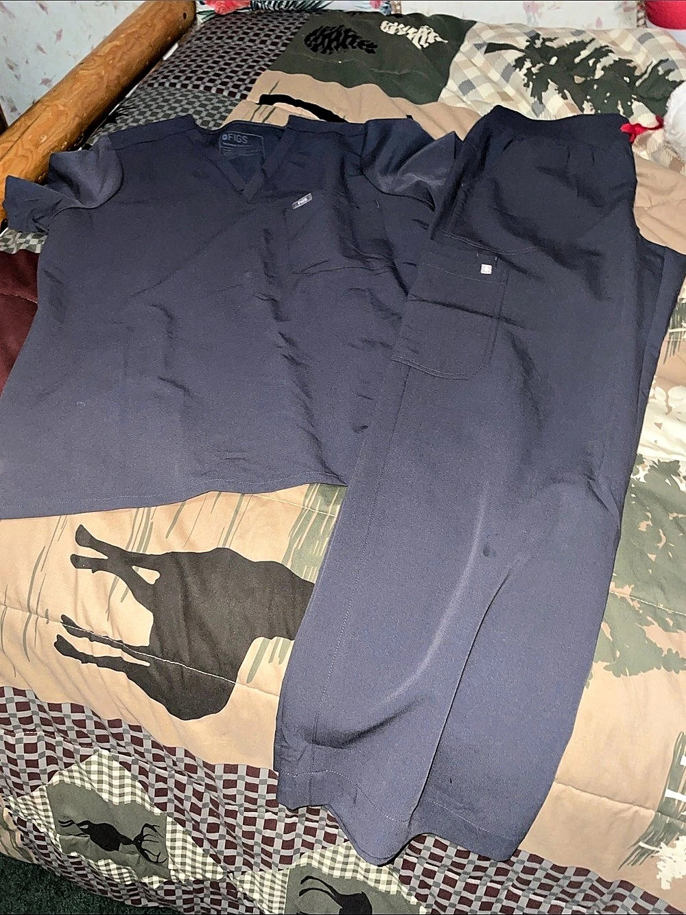 FIGS Technical Collection Gray Scrub Top & Pants